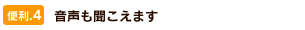 音声も聞こえます